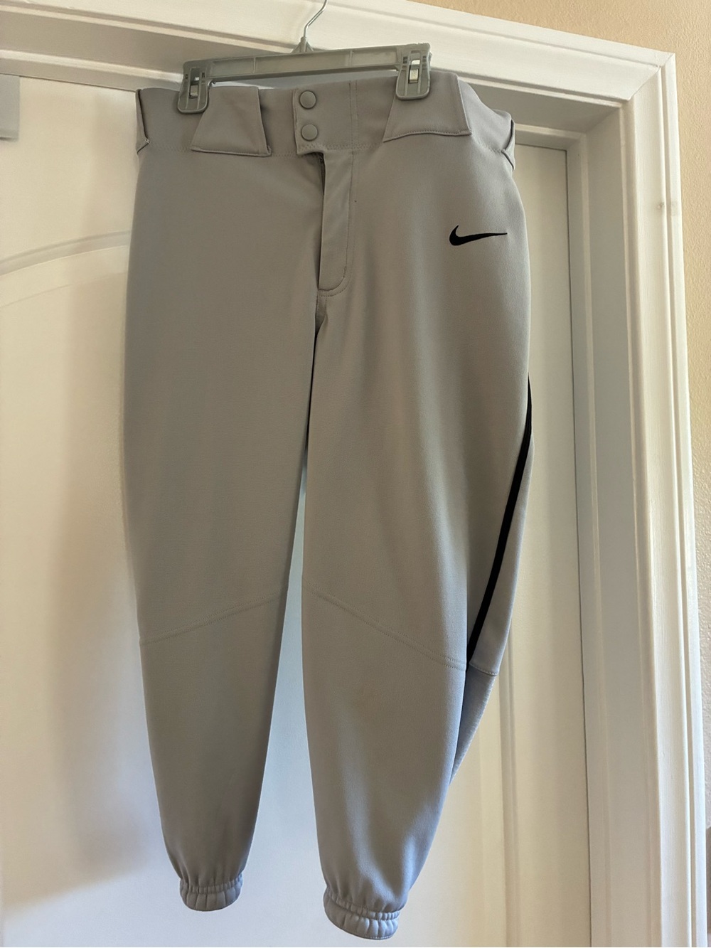 Nike Light Gray Baseball Pants with Black Label